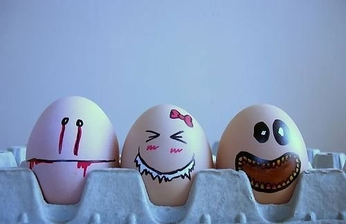 معرض مضحك رسم وجوه تعبيرية على البيض Egg5